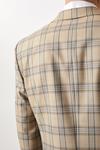 Burton Slim Fit Neutral Highlight Check Suit Jacket thumbnail 5
