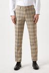 Burton Slim Fit Neutral Highlight Check Suit Trousers thumbnail 2