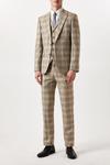 Burton Slim Neutral Highlight Check Suit Waistcoat thumbnail 2