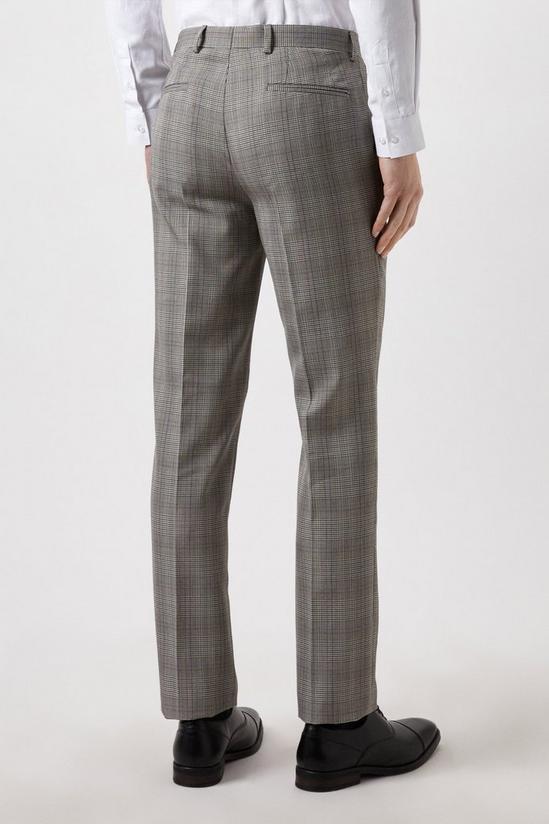 Burton Slim Fit Neutral Check Suit Trousers 3