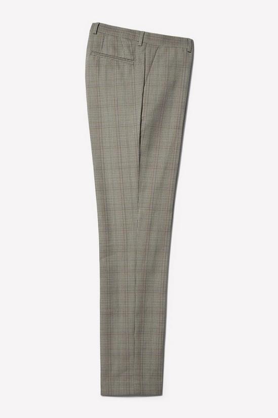 Burton Slim Fit Neutral Check Suit Trousers 5