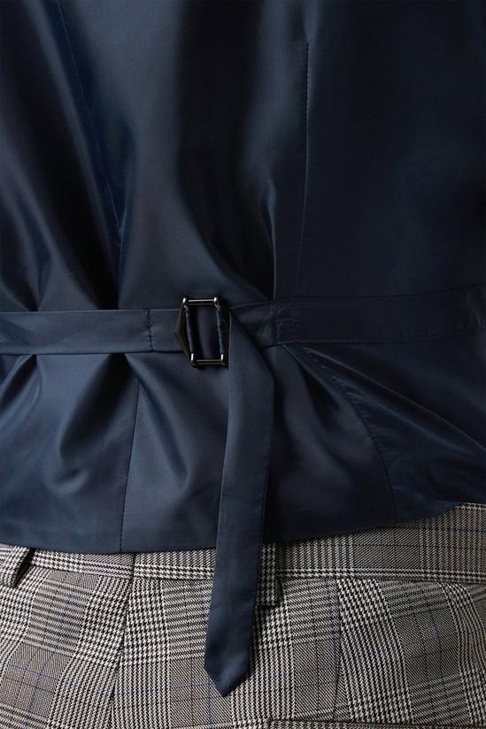 Burton Slim Fit Neutral Check Suit Waistcoat 5