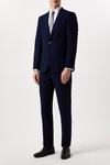 Burton Slim Fit Navy Pinstripe Suit Jacket thumbnail 2
