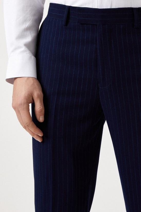 Burton Slim Fit Navy Pinstripe Suit Trouser 4