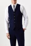 Burton Slim Fit Navy Pinstripe Suit Waistcoat thumbnail 1