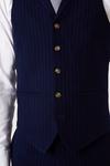 Burton Slim Fit Navy Pinstripe Suit Waistcoat thumbnail 5