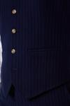 Burton Slim Fit Navy Pinstripe Suit Waistcoat thumbnail 6