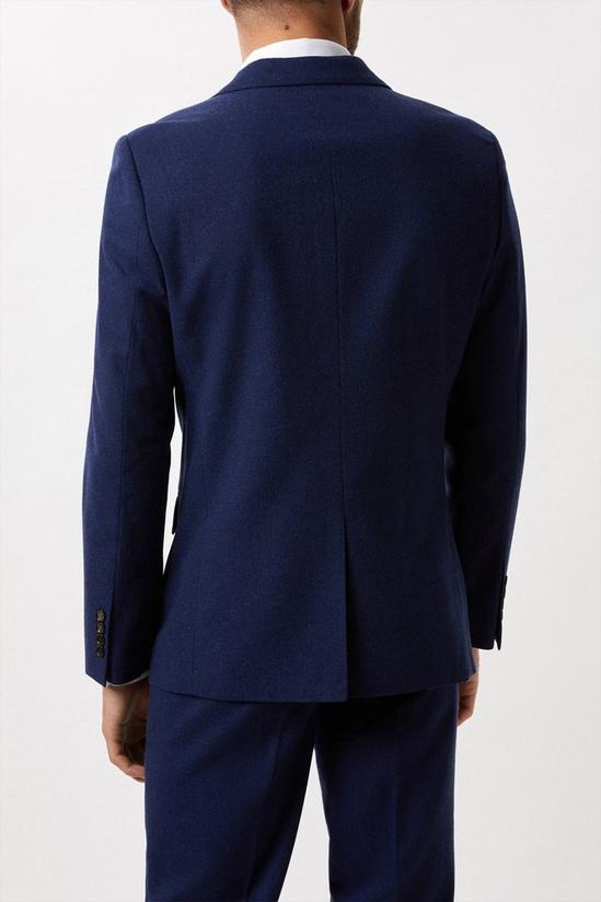 Burton Slim Fit Navy Tweed Suit Jacket 3