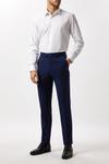 Burton Slim Fit Navy Tweed Suit Trousers thumbnail 1