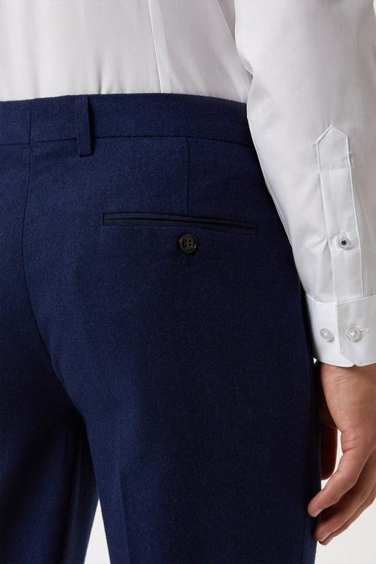 Burton Slim Fit Navy Tweed Suit Trousers 4