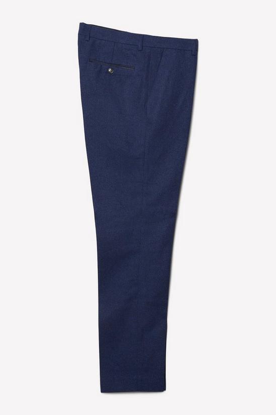 Burton Slim Fit Navy Tweed Suit Trousers 5