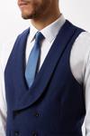 Burton Harry Brown Slim Fit Navy Tweed Suit Waistcoat thumbnail 4