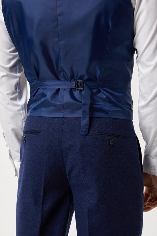 Burton Harry Brown Slim Fit Navy Tweed Suit Waistcoat 6
