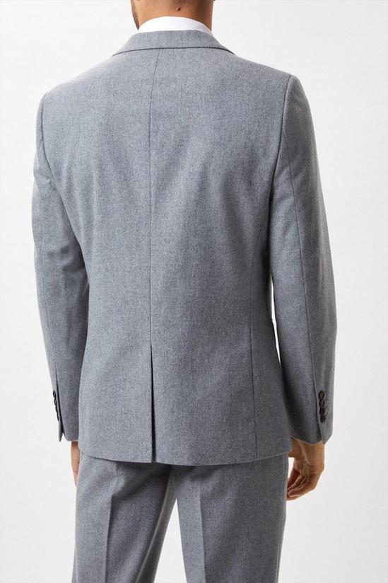 Burton Slim Fit Grey Tweed Suit Jacket 3