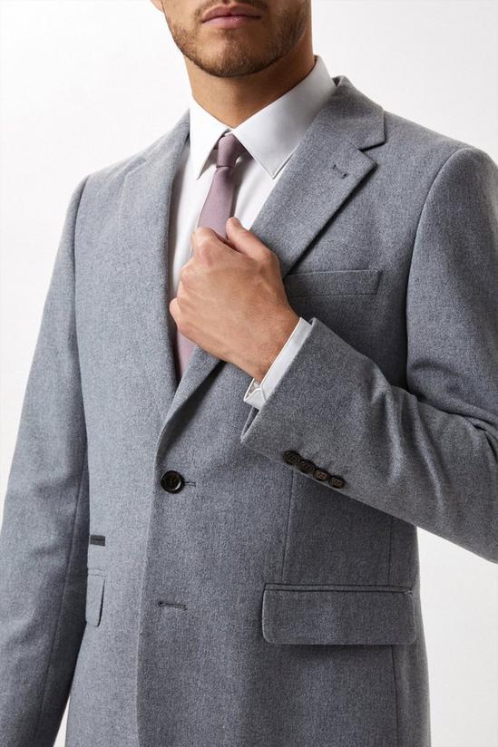 Burton Slim Fit Grey Tweed Suit Jacket 5