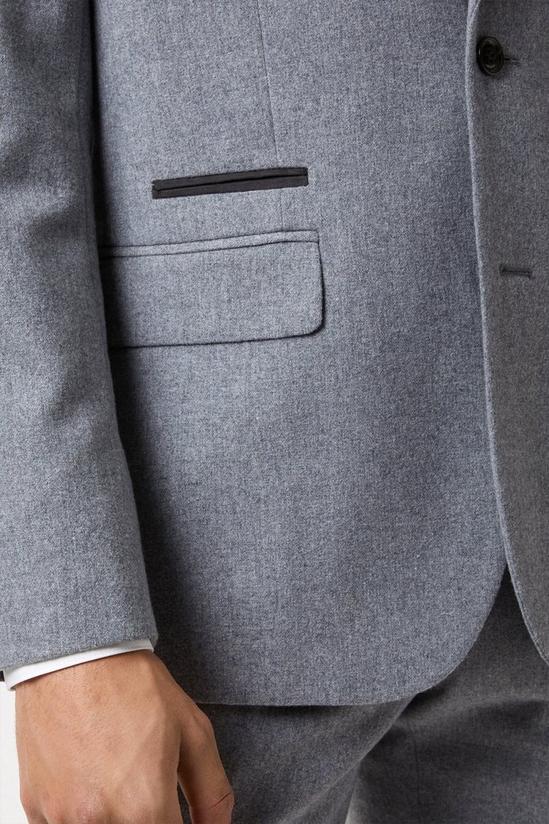 Burton Slim Fit Grey Tweed Suit Jacket 6