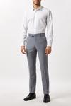 Burton Slim Fit Grey Tweed Suit Trousers thumbnail 1