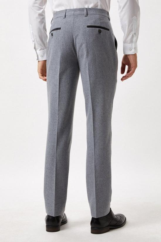 Burton Slim Fit Grey Tweed Suit Trousers 3
