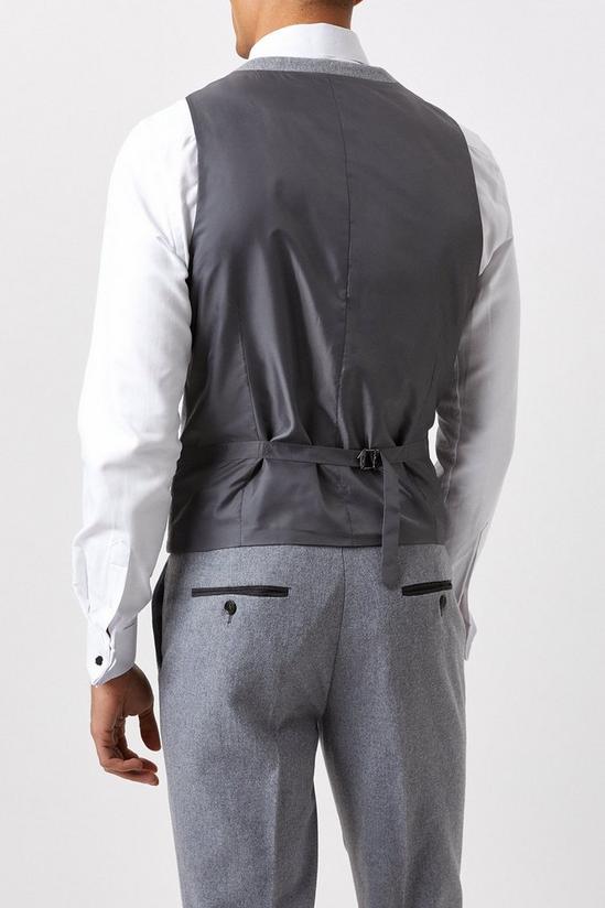 Burton Slim Fit Grey Tweed Suit Waistcoat 3