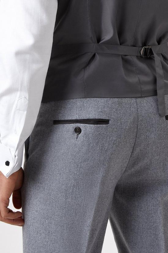 Burton Slim Fit Grey Tweed Suit Waistcoat 5