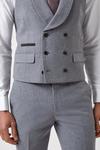 Burton Slim Fit Grey Tweed Suit Waistcoat thumbnail 6