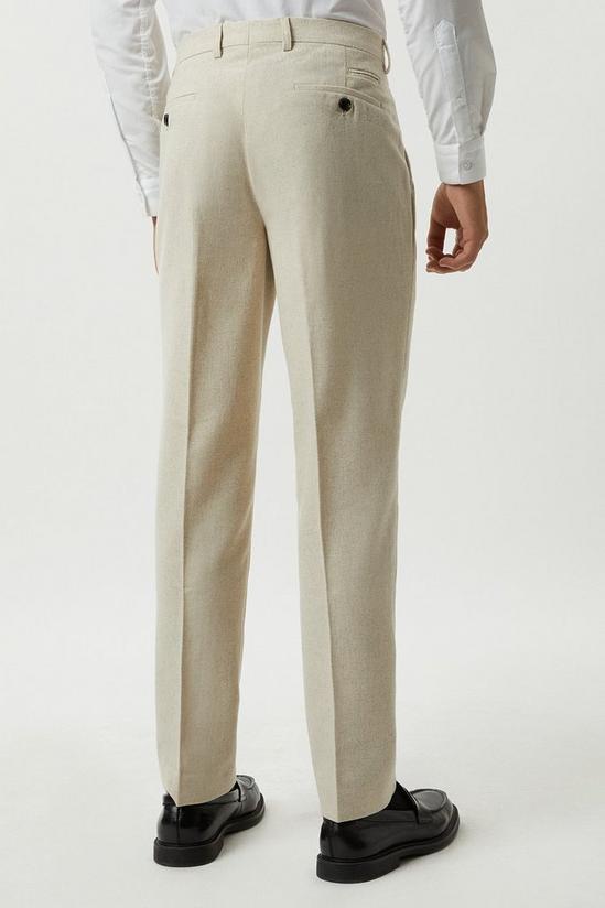 Burton Slim Fit Neutral Tweed Suit Trousers 3