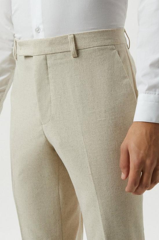 Burton Slim Fit Neutral Tweed Suit Trousers 4
