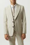 Burton Slim Fit Neutral Tweed Suit Waistcoat thumbnail 2
