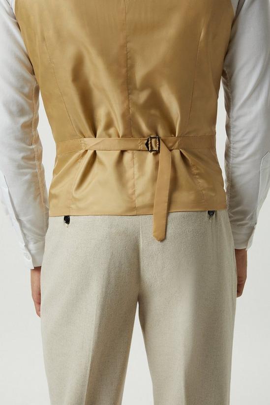 Burton Slim Fit Neutral Tweed Suit Waistcoat 5