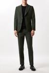 Burton Slim Fit Green Tweed Suit Jacket thumbnail 1