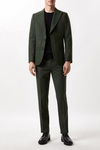 Related Product Slim Fit Green Tweed Suit Jacket