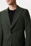 Burton Slim Fit Green Tweed Suit Jacket thumbnail 5