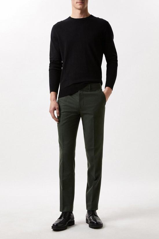 Burton Slim Fit Green Tweed Suit Trousers 1