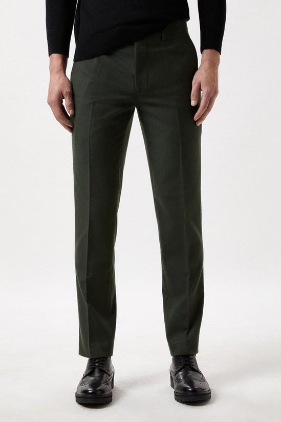 Burton Slim Fit Green Tweed Suit Trousers 2