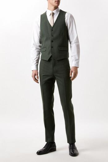 Related Product Slim Fit Green Tweed Suit Waistcoat