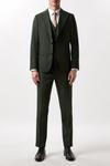 Burton Slim Fit Green Tweed Suit Waistcoat thumbnail 2