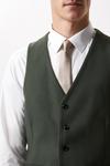 Burton Slim Fit Green Tweed Suit Waistcoat thumbnail 4
