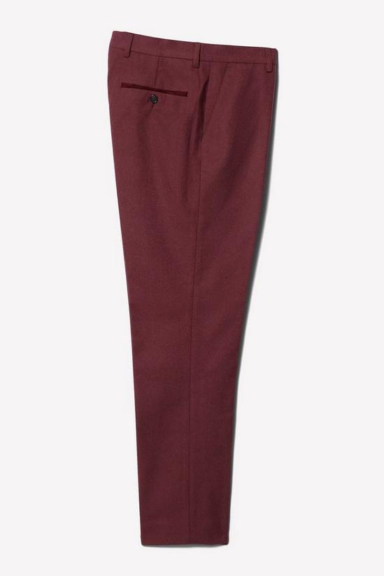 Burton Slim Fit Burgundy Tweed Suit Trousers 5