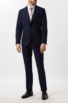 Burton Slim Fit Navy Check Tweed Suit Jacket thumbnail 1