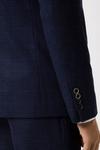 Burton Slim Fit Navy Check Tweed Suit Jacket thumbnail 6