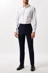 Burton Slim Fit Navy Check Tweed Suit Trousers thumbnail 1