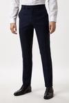 Burton Slim Fit Navy Check Tweed Suit Trousers thumbnail 2