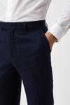 Burton Slim Fit Navy Check Tweed Suit Trousers thumbnail 4