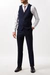 Burton Harry Brown Slim Fit Navy Check Tweed Suit Waistcoat thumbnail 1