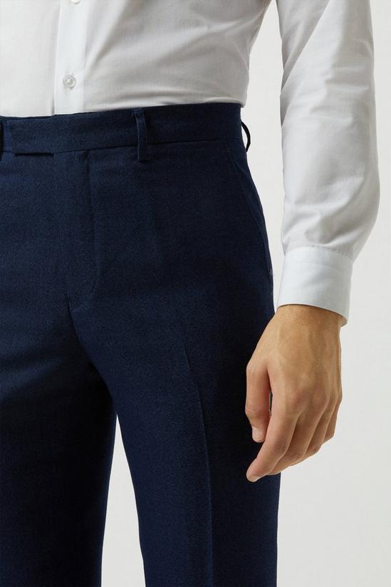 Burton Slim Fit Blue Semi Plain Suit Trousers 4