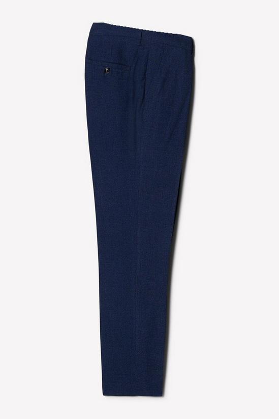 Burton Slim Fit Blue Semi Plain Suit Trousers 5