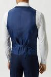 Burton Slim Fit Blue Semi Plain Suit Waistcoat thumbnail 3