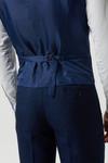 Burton Slim Fit Blue Semi Plain Suit Waistcoat thumbnail 5