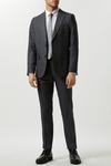 Burton Slim Fit Grey Semi Plain Suit Jacket thumbnail 1