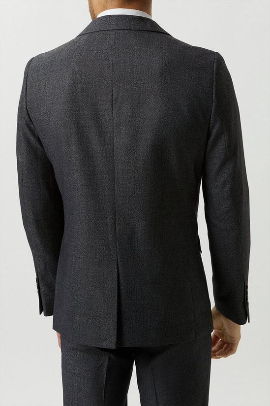 Burton Slim Fit Grey Semi Plain Suit Jacket 3